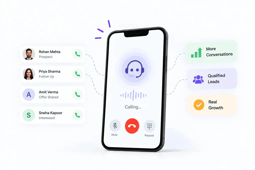 AI agent calling a list of event contacts